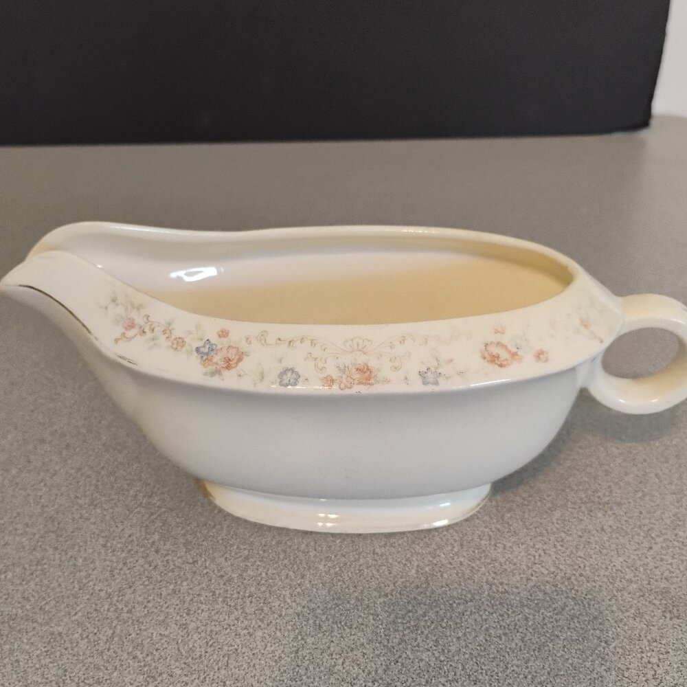 Paden City Pottery Vintage Floral Gravy/Sauce Boat